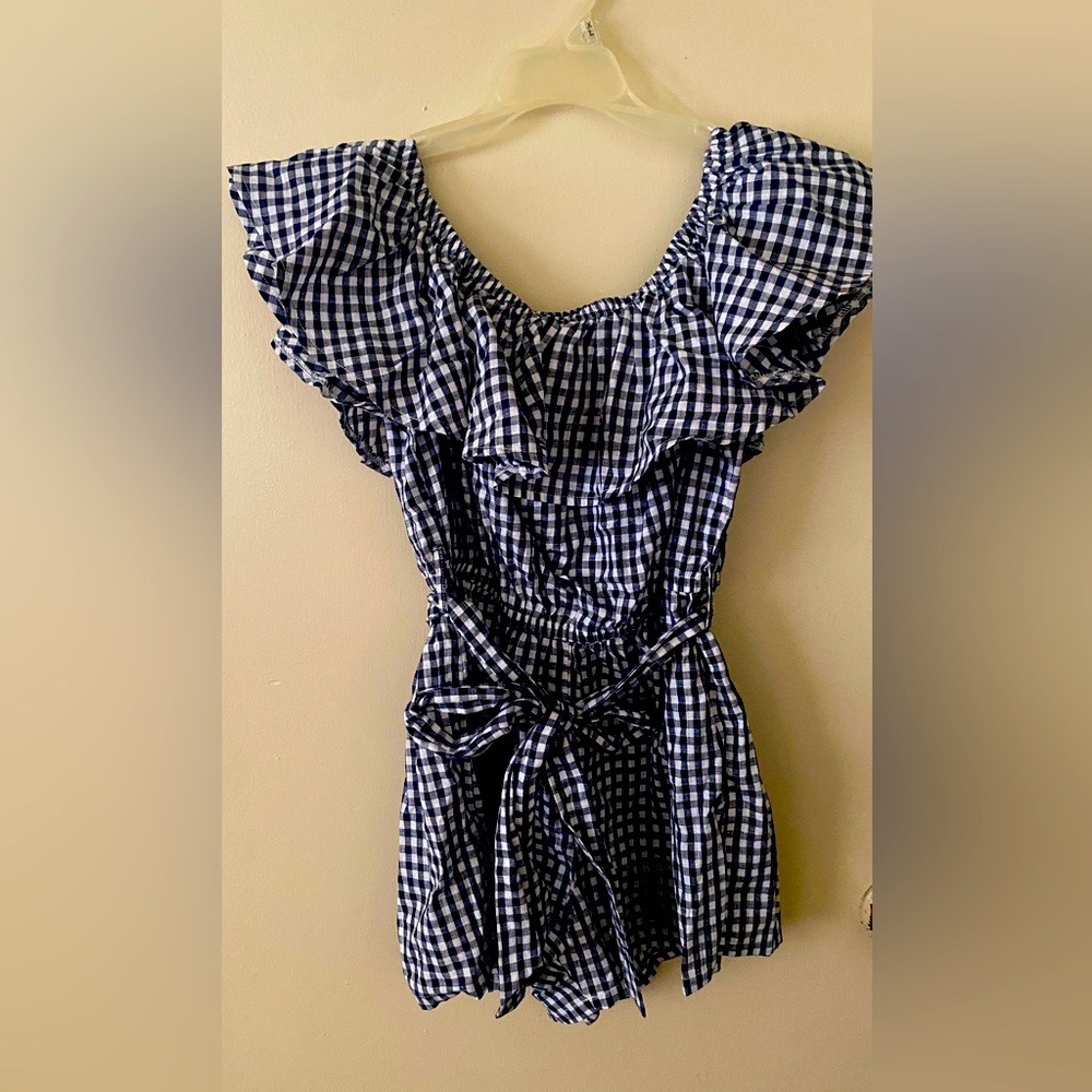 SUMMER FASHION GRAHAM OFF SHOULDER ROMPER